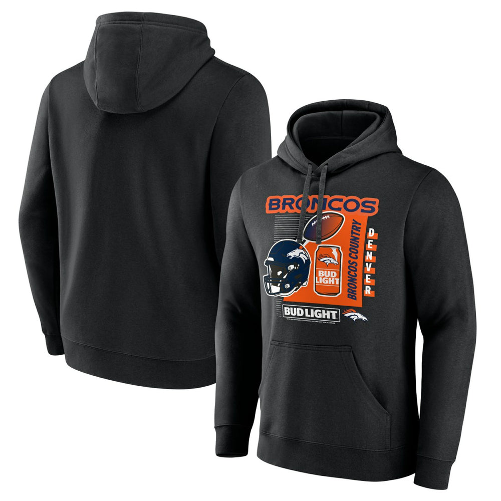 Denver Broncos Bud Light Pullover Hoodie - Black sale