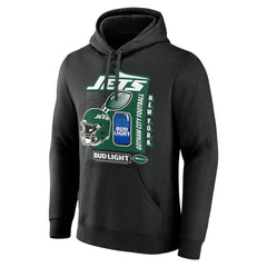 New York Jets Bud Light Pullover Hoodie - Black for sale