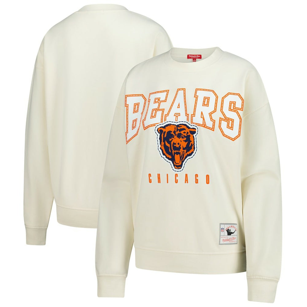 Chicago Bears Women's Fandom Fleece Pullover Sweatshirt - Cream outlet
