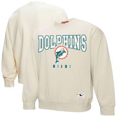 Miami Dolphins Women's Fandom Fleece Pullover Sweatshirt - Cream online