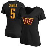 Jayden Daniels Washington Commanders Women's Plus Size Fair Catch Name & Number Scoop Neck T-Shirt - Black outlet