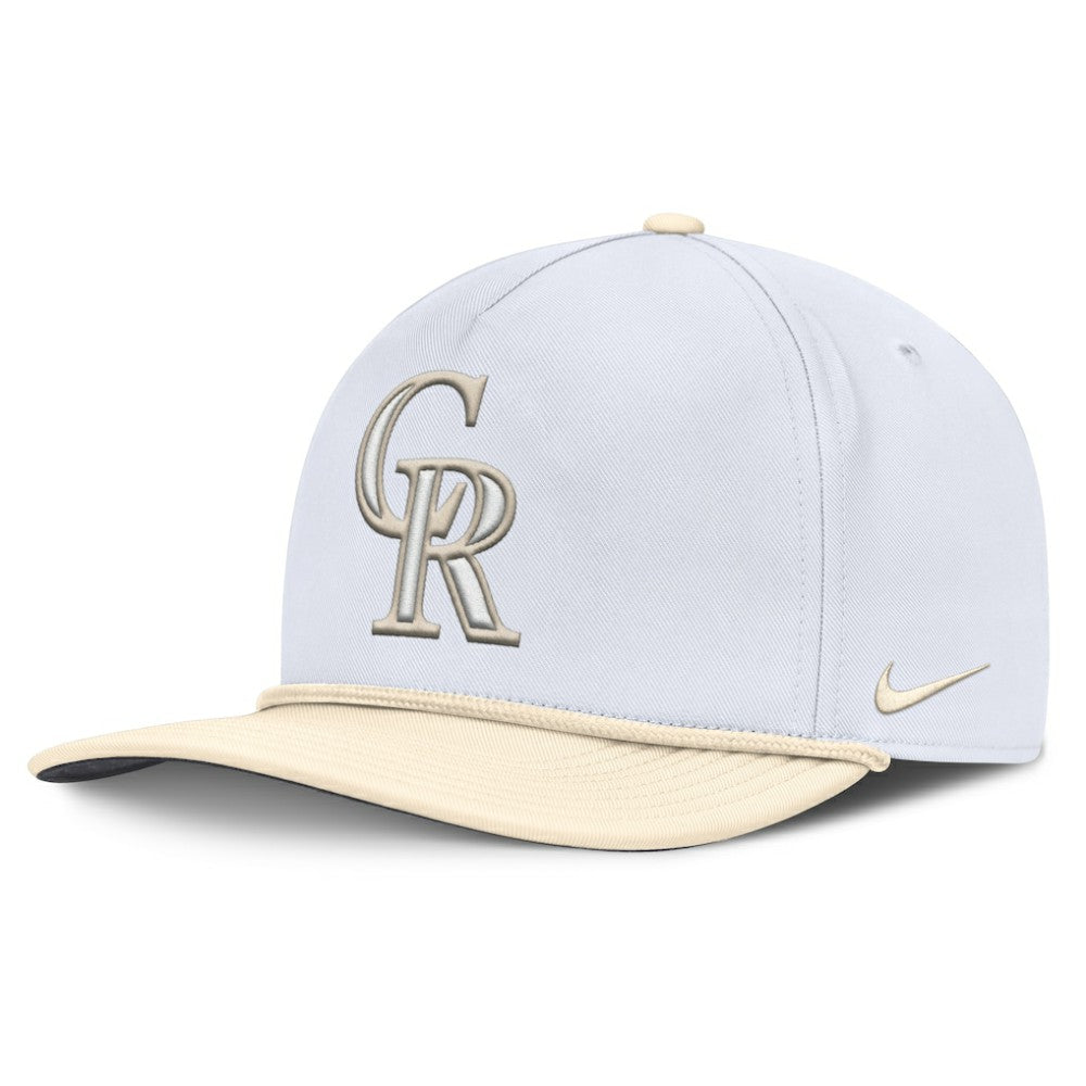 Colorado Rockies Pro Performance Snapback Hat White/Cream