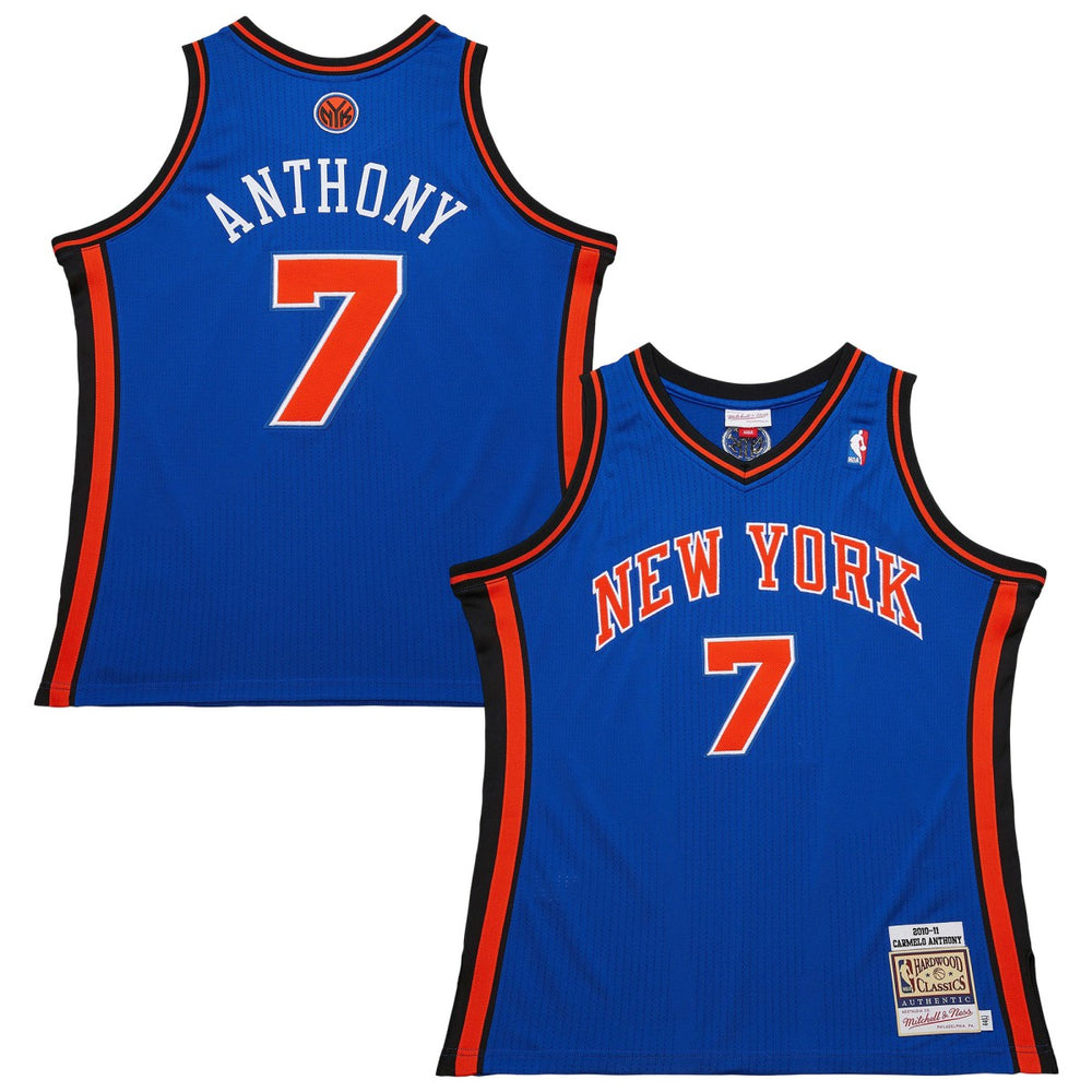 Carmelo Anthony New York Knicks 2010/11 Hardwood Classics Authentic Jersey - Blue discount