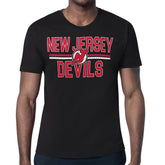 New Jersey Devils Starter Mesh Look Team Name T-Shirt - Black T-shirts