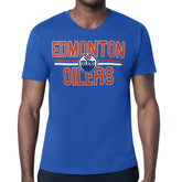 Edmonton Oilers Starter Mesh Look Team Name T-Shirt - Royal T-shirts