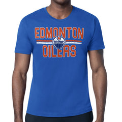 Edmonton Oilers Starter Mesh Look Team Name T-Shirt - Royal T-shirts