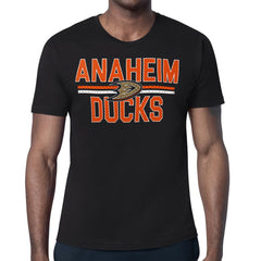 Anaheim Ducks Starter Mesh Look Team Name T-Shirt - Black T-shirts