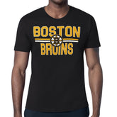 Boston Bruins Starter Mesh Look Team Name T-Shirt - Black T-shirts