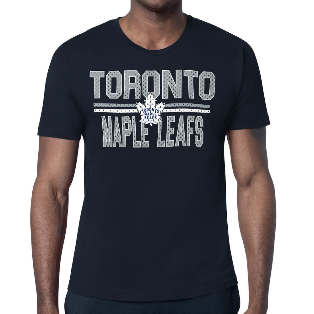 Toronto Maple Leafs Starter Mesh Look Team Name T-Shirt - Navy T-shirts