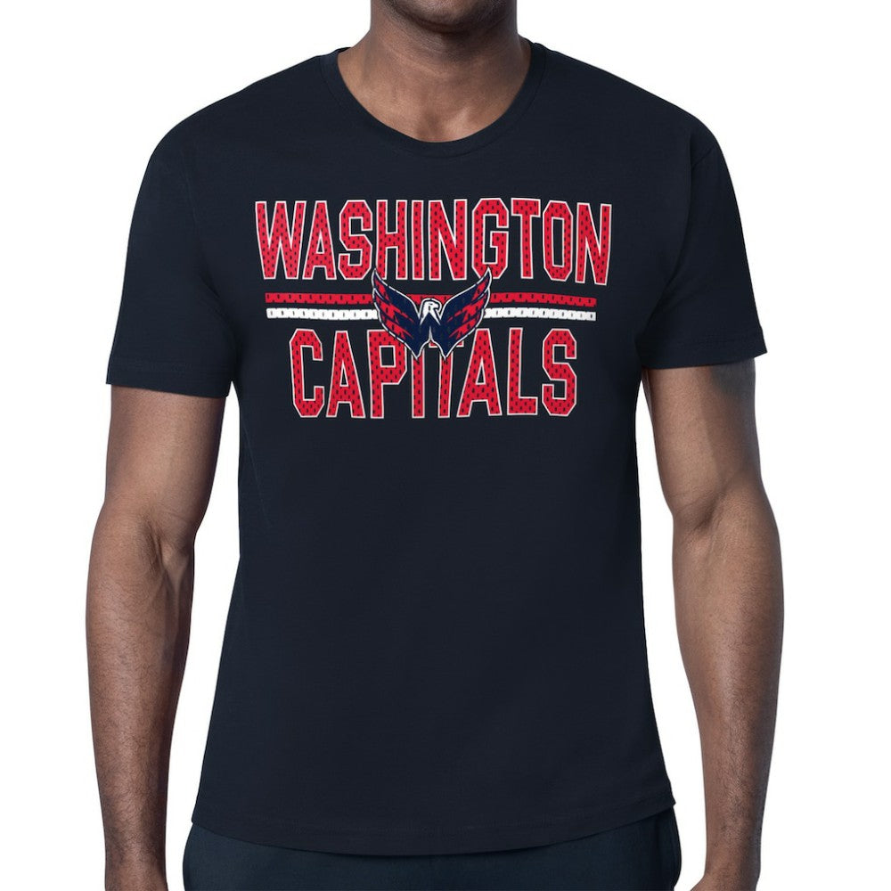 Washington Capitals Starter Mesh Look Team Name T-Shirt - Navy T-shirts