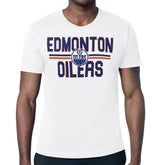 Edmonton Oilers Starter Mesh Look Team Name T-Shirt - White T-shirts