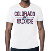 Colorado Avalanche Starter Mesh Look Team Name T-Shirt - White T-shirts