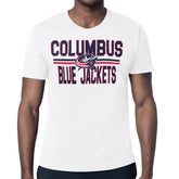 Columbus Blue Jackets Starter Mesh Look Team Name T-Shirt - White T-shirts