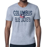 Columbus Blue Jackets Starter Mesh Look Team Name T-Shirt - Heather Gray T-shirts