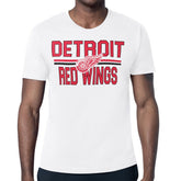 Detroit Red Wings Starter Mesh Look Team Name T-Shirt - White T-shirts