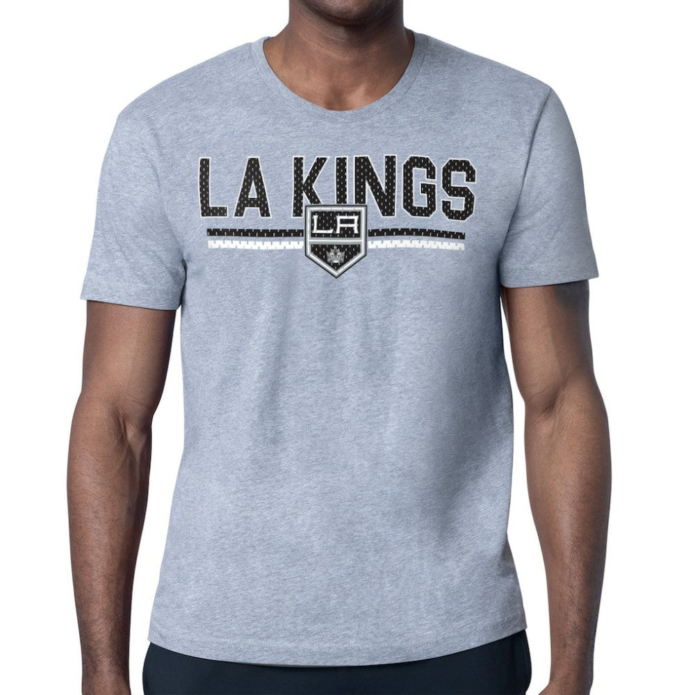 Los Angeles Kings Starter Mesh Look Team Name T-Shirt - Heather Gray T-shirts