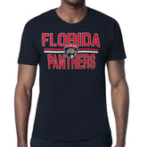 Florida Panthers Starter Mesh Look Team Name T-Shirt - Navy T-shirts