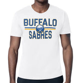 Buffalo Sabres Starter Mesh Look Team Name T-Shirt - White T-shirts