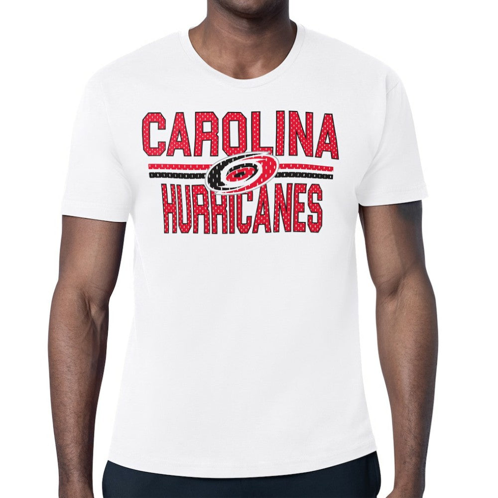Carolina Hurricanes Starter Mesh Look Team Name T-Shirt - White T-shirts