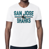 San Jose Sharks Starter Mesh Look Team Name T-Shirt - White T-shirts