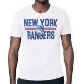 New York Rangers Starter Mesh Look Team Name T-Shirt - White T-shirts