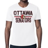 Ottawa Senators Starter Mesh Look Team Name T-Shirt - White T-shirts