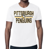 Pittsburgh Penguins Starter Mesh Look Team Name T-Shirt - White T-shirts