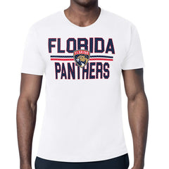 Florida Panthers Starter Team Wordmark & Logo T-Shirt - White T-shirts