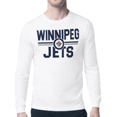 Winnipeg Jets Starter Mesh Look Team Name Long Sleeve T-Shirt - White T-shirts