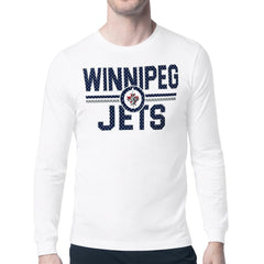 Winnipeg Jets Starter Mesh Look Team Name Long Sleeve T-Shirt - White T-shirts