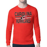 Carolina Hurricanes Starter Mesh Look Team Name Long Sleeve T-Shirt - Red T-shirts