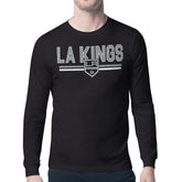 Los Angeles Kings Starter Mesh Look Team Name Long Sleeve T-Shirt - Black T-shirts