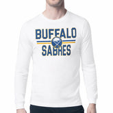 Buffalo Sabres Starter Mesh Look Team Name Long Sleeve T-Shirt - White T-shirts