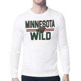 Minnesota Wild Starter Mesh Look Team Name Long Sleeve T-Shirt - White T-shirts