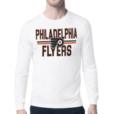 Philadelphia Flyers Starter Mesh Look Team Name Long Sleeve T-Shirt - White T-shirts