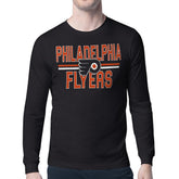 Philadelphia Flyers Starter Mesh Look Team Name Long Sleeve T-Shirt - Black T-shirts