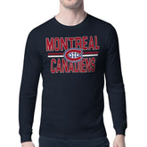 Montreal Canadiens Starter Mesh Look Team Name Long Sleeve T-Shirt - Navy T-shirts