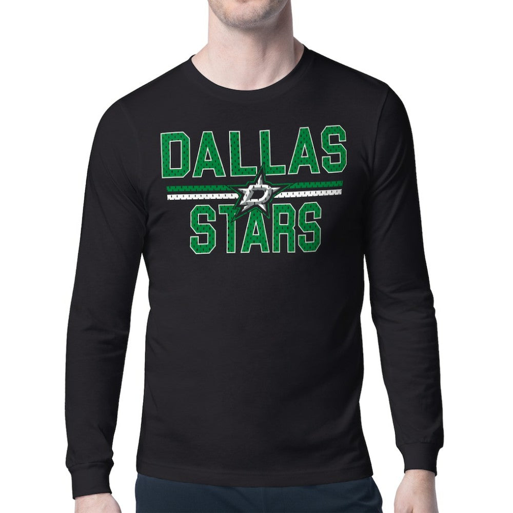 Dallas Stars Starter Mesh Look Team Name Long Sleeve T-Shirt - Black T-shirts