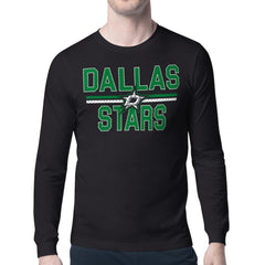 Dallas Stars Starter Mesh Look Team Name Long Sleeve T-Shirt - Black T-shirts
