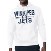 Winnipeg Jets Starter Mesh Look Team Name Logo Tri-Blend Pullover Hoodie - White Hoodies