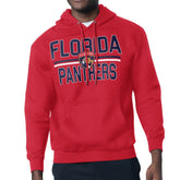 Florida Panthers Starter Mesh Look Team Name Logo Tri-Blend Pullover Hoodie - Red Hoodies