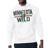 Minnesota Wild Starter Mesh Look Team Name Logo Tri-Blend Pullover Hoodie - White Hoodies