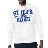 St. Louis Blues Starter Mesh Look Team Name Logo Tri-Blend Pullover Hoodie - White Hoodies