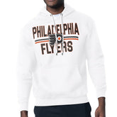 Philadelphia Flyers Starter Mesh Look Team Name Logo Tri-Blend Pullover Hoodie - White Hoodies