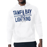 Tampa Bay Lightning Starter Mesh Look Team Name Logo Tri-Blend Pullover Hoodie - White Hoodies