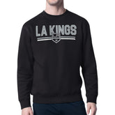 Los Angeles Kings Starter Mesh Look Team Name Logo Pullover Sweatshirt - Black Sweatshirts