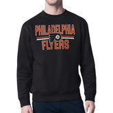Philadelphia Flyers Starter Mesh Look Team Name Logo Pullover Sweatshirt - Black Sweatshirts