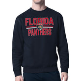Florida Panthers Starter Mesh Look Team Name Logo Pullover Sweatshirt - Navy Sweatshirts