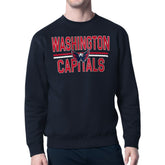 Washington Capitals Starter Mesh Look Team Name Logo Pullover Sweatshirt - Navy Sweatshirts