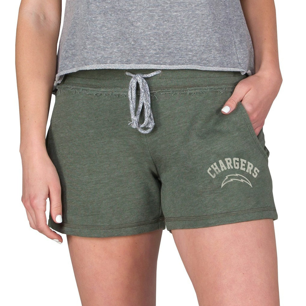 Los Angeles Chargers Concepts Sport Women's Mainstream French Terry Tri-Blend Shorts - Green sale